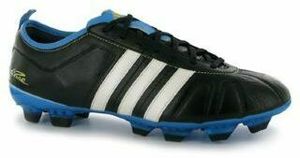 adiPure IV TRX FG Mens Football Boots – Black/White/Blue - velikost 12