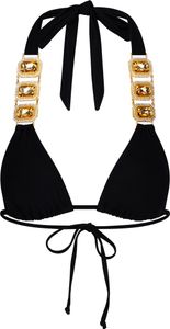 Moda Minx Bikini Top Boujee mit tollen Schmuck-Elementen Black M