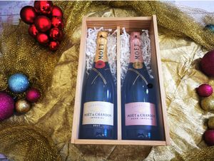 Moet et Chandon Champagner Geschenkbox / Impérial Brut / Rosé / Transparentes Glas