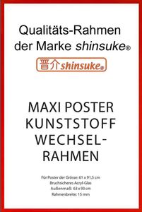 Rahmen Shinsuke® für Poster, Model 2019 Kunststoff / Acrylglas, 61x91,5cm, Rot