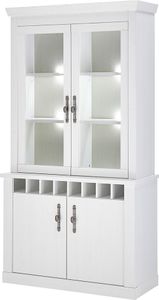 Esszimmer Buffetschrank mit 110 cm Breite in Pinie weiß, Landhaus-Stil - RAPLA-61