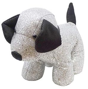 Lashuma Türsack Charly, Bodenstopper Hund, Türhalter Grau glitzernd, Höhe: 20 cm