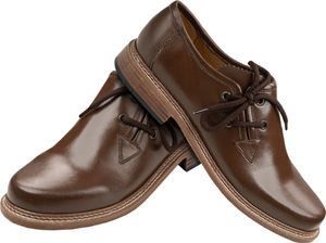 Haferlschuhe mit Ledersohle Trachtenschuhe Schuhplattler Tanz schuhe, Schuhgröße:41, Farbe:Dunkelbraun