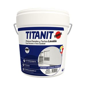 Farbe Titanlux Titanit 029190004 Decke Wand Waschbar Weiß Mattierend 4 L