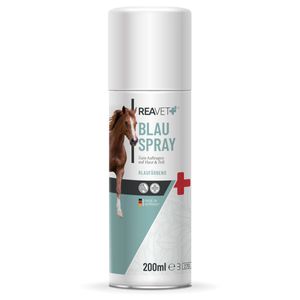 REAVET Wundspray, Blauspray für Pferde 200ml - Desinfektion für Pferdestall & Reitzubehör, Desinfektionsspray zur Flächendesinfektion, Hautpflege, Wundpflege für Tiere