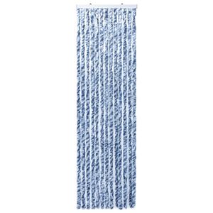 vidaXL Insektenschutz-Vorhang Blau und Weiß 120x220 cm Chenille