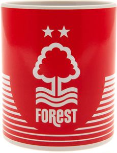Nottingham Forest FC - hrnek na kávu, vodítko TA10489 (9 cm x 8 cm) (červená/bílá)