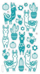 folia Metallic-Sticker Lama 24 Sticker auf 1 Blatt