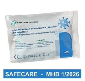 100x Stück - SAFECARE  Antigen-Tests Selbsttest - MHD 01/26  | CE 1434