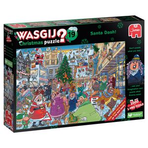 Jumbo Spiele 1110100021 Wasgij Christmas 19 Weihnachtsmann Sprint! 2x1000 Teile Puzzle