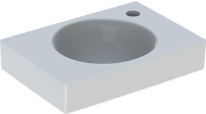 Geberit Handwaschbecken II PRECIOSA 400 x 280 mm, ohne Überlauf, mit Hahnloch rechts weiß