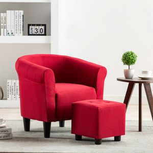【Neu】Sessel Sessel Weinrot Stoff Gesamtgröße:70 x 56 x 66 cm BEST SELLER-Möbel-Stühle-Sessel im Landhaus-Stil