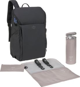 LÄSSIG Baby Wickelrucksack mit Wickelunterlage, Kinderwagenbefestigung und Flaschenhalter/GRE Slender Up Backpack Black LÄSSIG Baby Wickelrucksack mit Wickelunterlage, Kinderwagenbefestigung und Flaschenhalter/GRE Slender Up Backpack Black