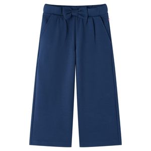 vidaXL Detské nohavice so širokými nohavicami námornícka modrá 128