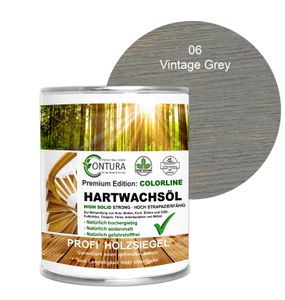 Contura 750ml. FARBIGES Hartwachsöl Colorline Premium Hartwachs - 06 Vintage Grey
