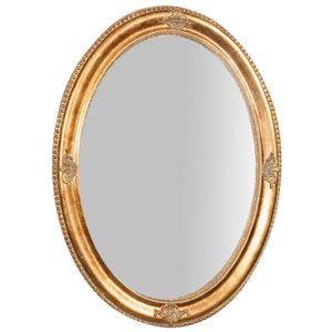 Spiegel oval 84x64x4 cm, Wandspiegel oval, Vintage wand spiegel, Gold