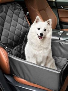 Vokarala Extra Stabiler Hunde Autositz - Hochwertiger Auto Hundesitz für kleine bis mittlere Hunde - Verstärkte Wände und 3 Gurte - Wasserdichter Hund