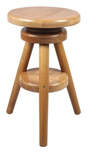 Hocker Massiv Schemel Stuhl Sitzmöbel Buche Drehhocker Barhocke 52-70cm (Erle)