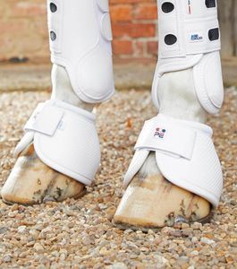 Premier Equine Carbon Tech Polyamid No-Turn Over Reach Boots Hufglocken white L