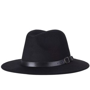 Fedora-Hut, einfarbig, verstellbar, britischer Stil, Jazz-Mütze, Kostümzubehör, Streetwear, Schwarz