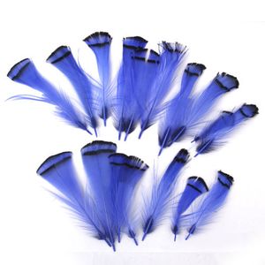 20pcs Chinesische Kupferfasanfedern Handwerk Handmaske Hut 5 9cm Blau