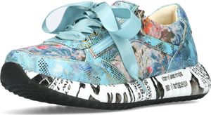 Laura Vita Damen Sneaker Reißverschluss Halbschuh Schnürung Burton 1123, Größe:38 EU, Farbe:Mehrfarbig