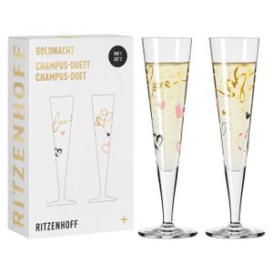 Goldnacht Champagnerglas-Set F23 Von Carolin Oliveira