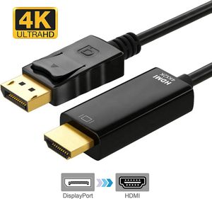 DisplayPort DP auf HDMI Adapter Kabel 1.2 HDMI 1.4 Wandler Full HD 3D 1080p 1,8m