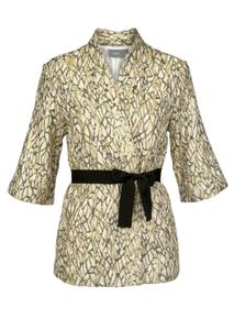 B.YOUNG Damen Marken-Jacke im Kimono-Style, beige-goldfarben, Größe:38