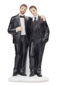 Hochzeitspaar Mann Männerpaar Figur Deko Gay Tortenfigur 11 cm