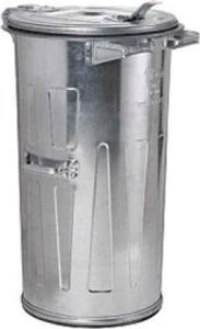 Hardwex Mülltonne 110 l aus verzinktem Stahlblech