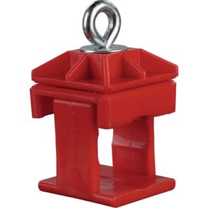 Schake Schilderklemme, Kunststoff rot, für Rundrohr 42 mm und Vierkantrohr 40 x 40 mm - 31313