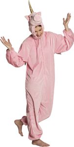 B88062-165 rosa Kinder Damen Einhorn Overall-Kostüm bis max.165 cm Körpergröße