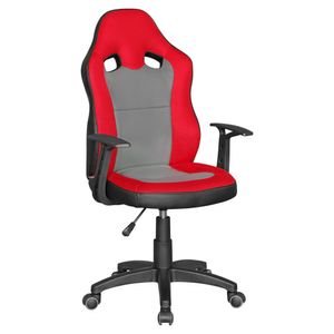 Brüxxi Detská kancelárska stolička Speedy, syntetická koža, červená