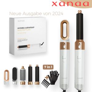 XANAA® - 5-in-1 Haarstyler Professionell - 2024 Ausgabe - Multistyler - Haartrockner - Föhn-Bürste - Heißluftbürste - Lockenbürste 65.000 U/min 1000W