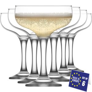 LAV Champagne Coupe, Margarita, Martini, Wein Glassware, Gläser Set, Party, 6er 235cc