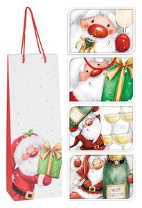 geschenkbeutel für Flasche 36x12,8x8,4cm CHRISTMAS Dekormix