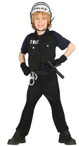 Polizei Kostüm SWAT Polizist Nick für Kinder