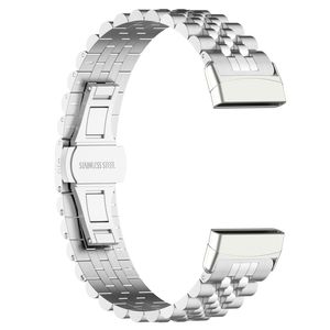 INF Uhrenarmband aus Edelstahl Silber Fitbit Versa 3 / 4 / 5