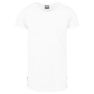 Urban Classics T-Shirt Long Shaped Side Zip Tee White-S