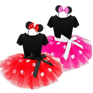 Kinder Mädchen Mickey Minnie Maus Tutu Mini Kleid Prinzessin Partykleid Skater 