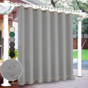 1-częściowa szara zasłona zewnętrzna odporna na warunki atmosferyczne wodoodporna z oczkami na górze i na dole zasłona zaciemniająca zasłony zewnętrzne nieprzezroczyste zasłony zasłony na balkon taras ogród patio, 254x213cm 1-częściowa szara zasłona zewnętrzna odporna na warunki atmosferyczne wodoodporna z oczkami na górze i na dole zasłona zaciemniająca zasłony zewnętrzne nieprzezroczyste zasłony zasłony na balkon taras ogród patio, 254x213cm