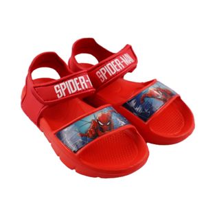 Marvel Spiderman Kinder Sandalen mit Klett – Rot / 24/25