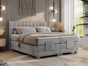 Boxspringbett mit Motor, elektrisch - Elektro - 140x200cm - Hellgrau - H3