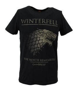 gozoo Game of Thrones Herren T-SHIRT Gr. S Winterfell TShirt Shirt Men schwarz
