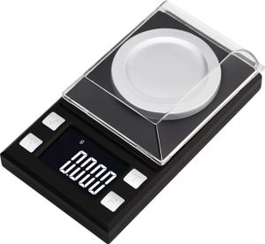 Digitale Taschenwaage 100g/0,001g, Tragbare Schmuck-/Pulver-/Kleine Kraeuterwaage mit 6 Einheiten/LCD-Display/Tara&Stueckzaehlfunktion