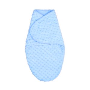 Pucksack Baby 0-3 Monate Winter - Pucktuch Swaddle Blanket Puckdecke Strampelsack mit Minky Blau