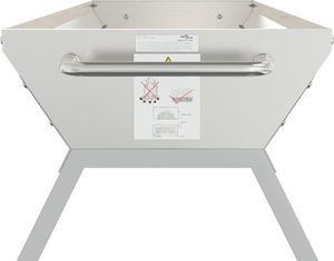 vidaXL Grill Silbern 118x42x30,5 cm Edelstahl