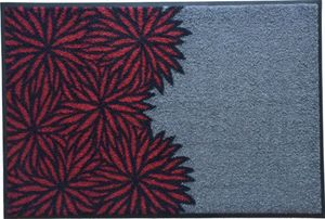 Waschbare Fußmatte - Dahlia Redish 50x75 cm Fußabstreifer Wash+Dry