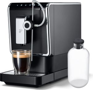 Tchibo Kaffeevollautomat Esperto Pro, inkl. passender Milchkaraffe aus Glas, perfekter Kaffeegenuss für Caffè Crema, Espresso und Milchspezialitäten, 600ml Milchbehälter, spülmaschinengeeignet, anthrazit
